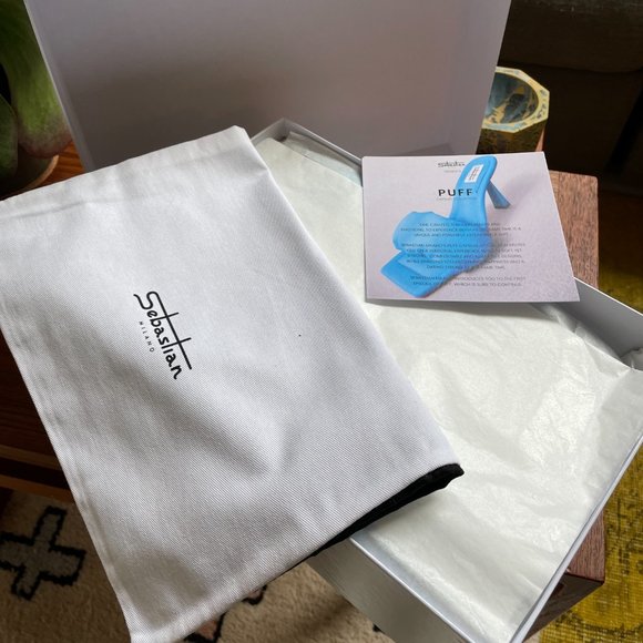 NIB Sebastian Milano Puff Blast Mules in Blue 39EU - Picture 4 of 7